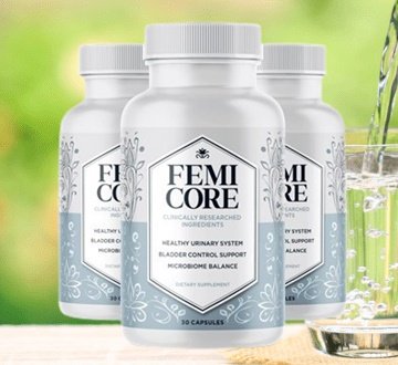 Femicore Supplement bottle — natural bladder support for women