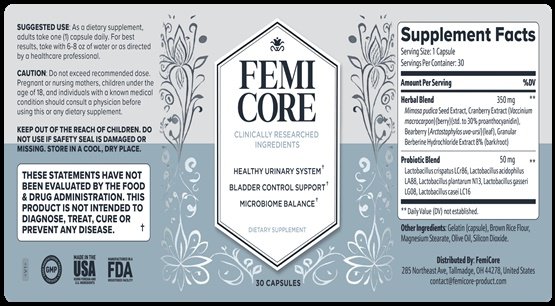 Femicore Ingredients